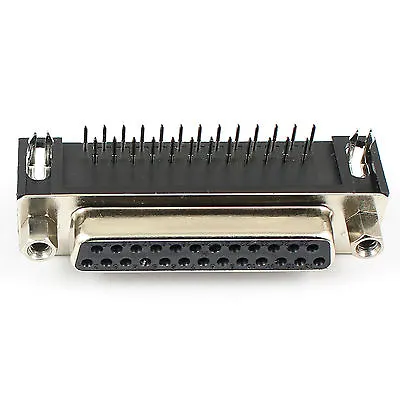 $3.99 • Buy 5Pcs D-SUB 25 Pin Female Right Angle PCB Connector Adapter 2 Rows DB25F