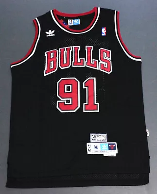 Retro Dennis Rodman #91 Chicago Bulls Basketball Jersey Stitched Black-* • £19.89