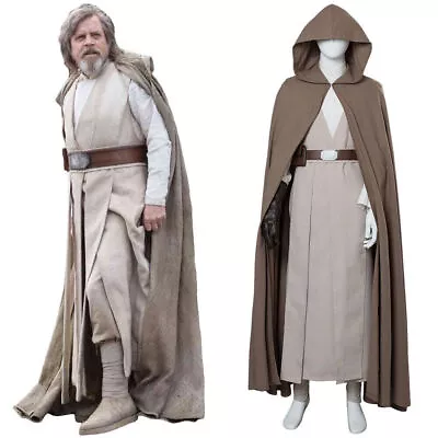 The Last Jedi Luke Skywalker Cosplay Costume Brown Outfit Robe Cape • $156.75