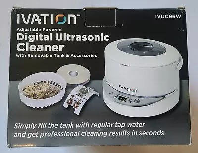 New Ivation Digital Ultrasonic Cleaner Removable Tank Adjustable Power Jewelry • $29.99