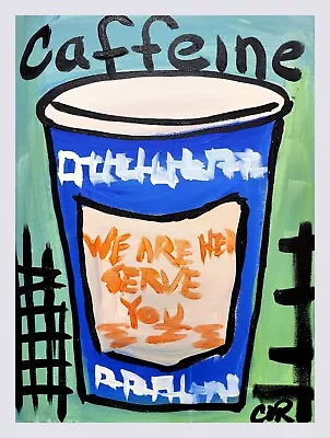 Corbellic Expressionism 12X16 Coffee Cup Vintage Art Collectible Poster Decor • $295