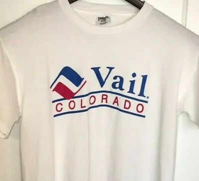 Vtg VAIL COLORADO T SHIRT Single Stitch USA MADE Snowboard SKI RESORT Skiing  • $15