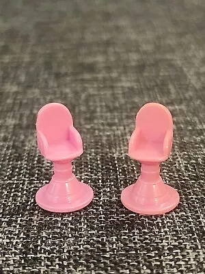 1995 Polly Pocket Bluebird Ice Cream Fun Accessories Pink Stools D88 • $12