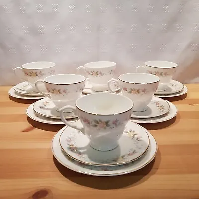 Mayfair Bone China Tea Set 6 Cups Saucers And Side Plates • £25