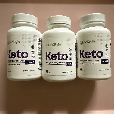 Lifestyle Keto Supplement 600 MgTablet - 60 Capsules  X3 Bottles Exp  4/24-6/25 • $29.99