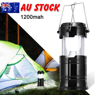 $19.99 • Buy LED Solar Lantern Rechargeable Camping Tent Light Bright Outdoor Fishing Lamp