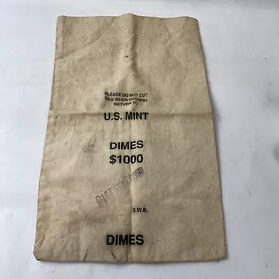U.S. Mint $1000 Dimes Bank Money Coin Bag Pre-Owned • $7.99