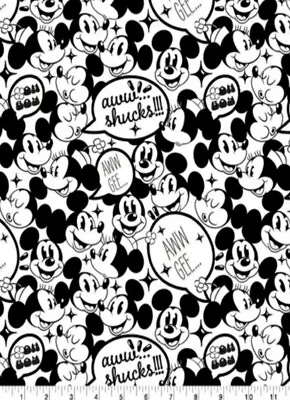 £20.60 • Buy Lined Window Valance Curtain 42 X 15 Disney Mickey Mouse Aww Shucks Cartoon