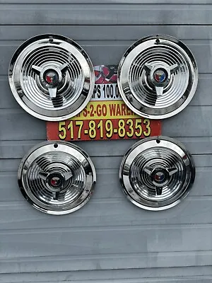 1963-64 Ford Galaxy 427 Spinner Hypo Hubcaps 15” Big Block Beautiful  Set 4 Rare • $1500
