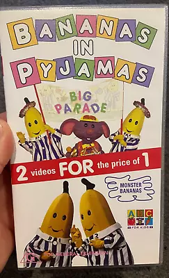 Bananas In Pyjamas : The Big Parade / Monster Bananas VHS VIDEO TAPE (kids) • $17.95