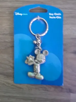 Disney Disneyland Keychain Vintage Mickey Mouse Jewel Pewter 2  In Height • $2.49