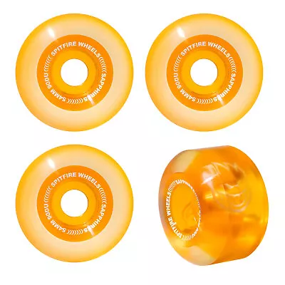 Spitfire Skateboard Wheels 54mm Sapphire 90A Orange Soft And Fast With F4 Core • $44.95