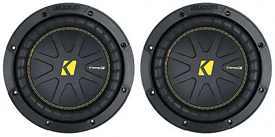 (2) Kicker 50CWCD84 CompC 8  Subwoofers DVC 4 Ohm Car Stereo Subs CWCD84 • $149.90