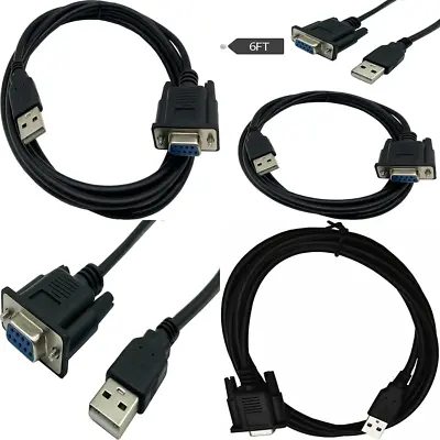 USB To RS232 Serial Adapter USB A Male To DB9 Pin Female Serial • $9.36
