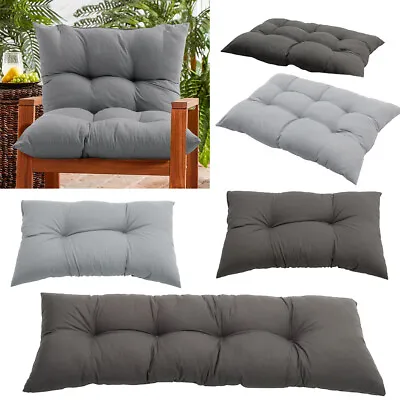 Garden Bench Patio Pad Seat Pads Chair Cotton Cushion Swing 2 3 Seater Outdoor • £9.95