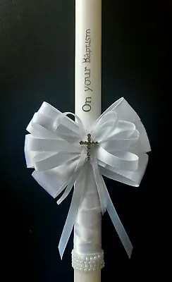£13 • Buy Baptism Candle 35 Cm Long Church Candle First Holy Communion Ceremony
