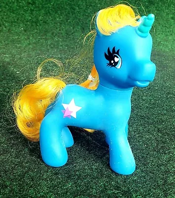 My Little Pony Gi-Go Wonder Pony Land Blue W Blue Horn Yellow Hair Star... • $9.99