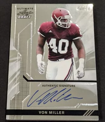 2011 Ultimate Leaf Draft VON MILLER AUTO 48/49 Signed On-Card ROOKIE RC • $49.99