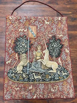 (MEDIUM)  The Lady & Unicorn Medieval Tapestry Wall Hanging Jacquard Weave • $68
