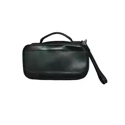 L. L. Bean Vintage Black Leather Travel Passport Document Organizer Wristlet • $88.20