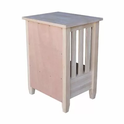 International Concepts Unfinished Mission Wood Tall End Table With Drawer • $162.25