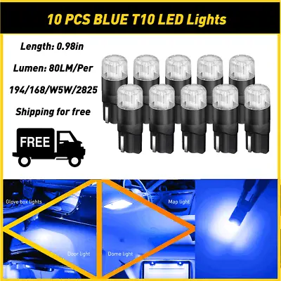 CANBUS Blue LED Dome Door Glove Box Light Bulb T10 2825 168 194 W5W Super Bright • $6.99