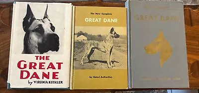 Great Dane Vintage Hardback Book Lot Training Breed Specifics Breeding Info More • $34.99