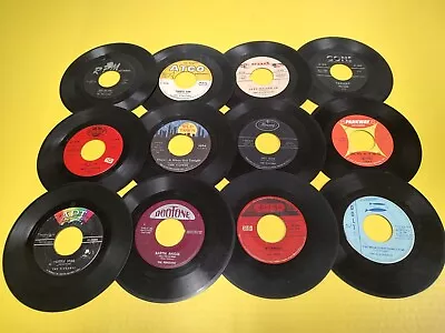 FOR DECOR: LOT OF 12 DOO-WOP  7  45 VINYL RECORDS The Elegants Penguins Crests • $10.46