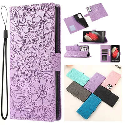 For Samsung S23Ultra S20FE S10e S9+ S8 S7 J6 J8 Pattern Leather Flip Wallet Case • $15.89