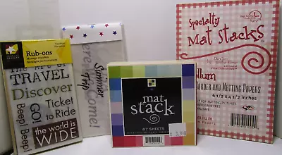 Scrapbooking Mixed Lot Message Rub-Ons Mat Stacks Vellum Quotes NEW • $9.99