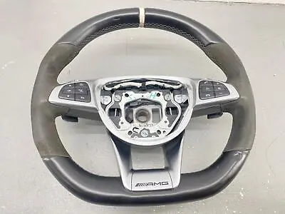 2015-2018 Mercedes C63 Amg Leather Alcantara Steering Wheel W/paddle Shifters • $549.04