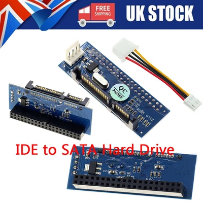 £8.46 • Buy IDE To SATA Hard Drive 3.5  HDD Converter Fit For 40pin&Windows XP/Win7/Win8