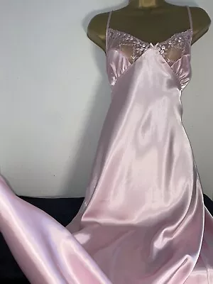 Beautiful Colletion First Avenue Pink Satin Negligee/ Chemise Size M • £5