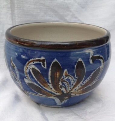 £15 • Buy Beautiful Blue Mick Dixon For Grayshott Pottery Planter Large Bowl 1970 - 1974