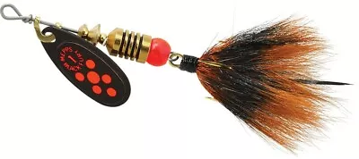 Mepps Black Fury Dressed Treble Spinner Red Dot Orange 1/8 Oz • $8.59