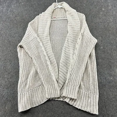 Mossimo Sweater Womens Extra Large Beige Cardigan Cable Knit Open Cotton Blend • $3.96