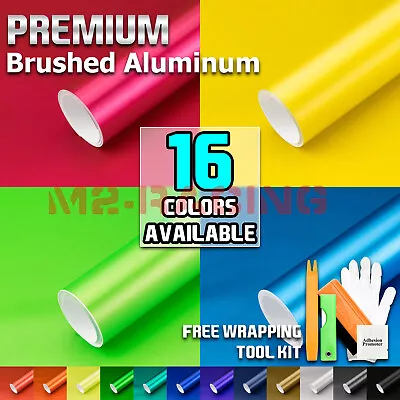 Brushed Aluminum Metal Steel Car Vinyl Wrap Sticker Decal Film Peel And Stick • $37.98