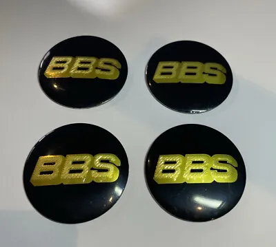 BBS Wheel Centre Caps Black & Gold 56mm Stickers/Emblems Cap • $32