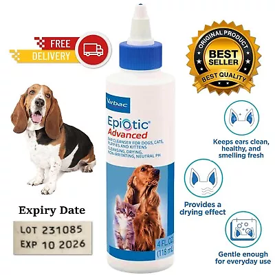 Virbac Epi-Optic Advanced Ear Cleanser For Dogs And Cats 8 Oz 10/2026 • $22.25