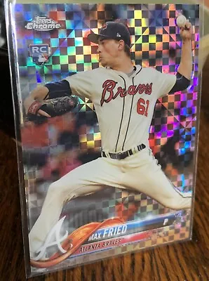 2018 Topps Chrome X-Fractor Max Fried #66 Rookie RC Atlanta Braves • $14.99