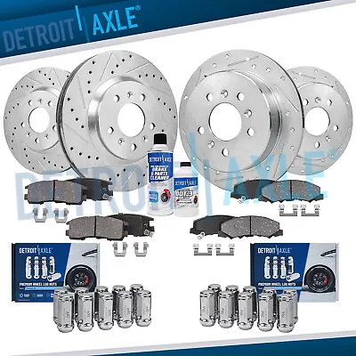 Front Rear Drilled Rotors Brake Pads 20pc Lugnuts For 2006-10 Impala Monte Carlo • $198.57