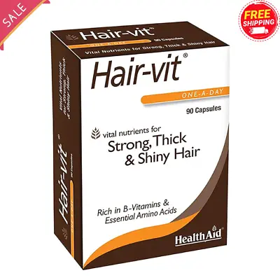 HealthAid Hair-Vit Strong & Shiny Hair (Hair Vitamins) 90 Capsules • £26.65
