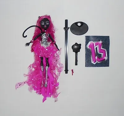 2011 Monster High Catty Noir 13 Wishes 11  Figure Stand Brush Microphone Mattel • $69.99