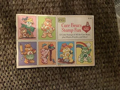 Vintage 1984 Care Bears Stamp Fun Activity Book Happy House RARE • $10