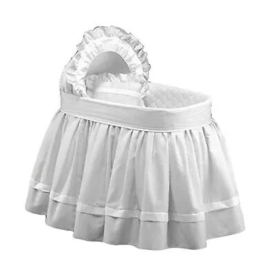 Baby Doll Bedding Regal Pique Bassinet Bedding White • $167.26