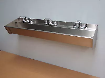 BRAND NEW 1800mm STAINLESS STEEL WASH TROUGH HAND WASH SINK SCRUB UP INDUSTRIAL • £414