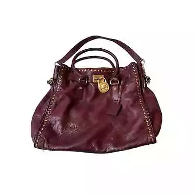 Michael Kors Whipped Stitch Hamilton Bordeaux Leather Tote • $75