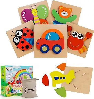 ToyerZ Wooden Puzzle Educational & Learning Montessori Toy For Kids Babies 34pcs • $5.49