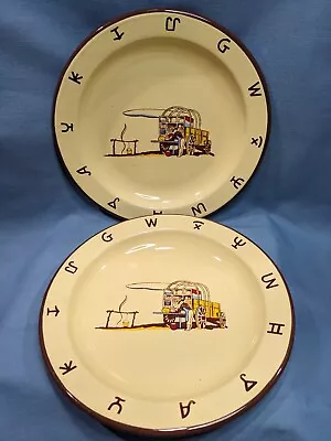 Vintage Monterrey Western Ware Enamelware Dinner Plates Set Of 2 Cowboy • $42