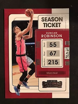 2021-22 CONTENDERS SEASON TICKET - #33 -Duncan Robinson - Miami Heat • $1.50